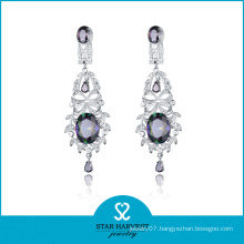 Delicate Costume Silver CZ Jewelry Drop Earring (SH-0139E)